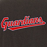 Cleveland Guardians Wool & Leather Reversible Jacket w/ Embroidered Logos - Charcoal/Navy