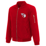 Cleveland Guardians JH Design Lightweight Nylon Bomber Jacket – Red