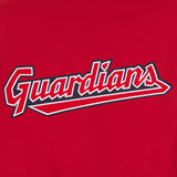 Cleveland Guardians Poly Twill Varsity Jacket - Red