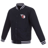 Cleveland Guardians Poly Twill Varsity Jacket - Navy