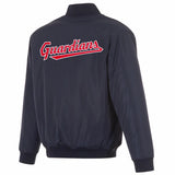 Cleveland Guardians Reversible Full-Zip Flight Jacket - J.H. Sports Jackets