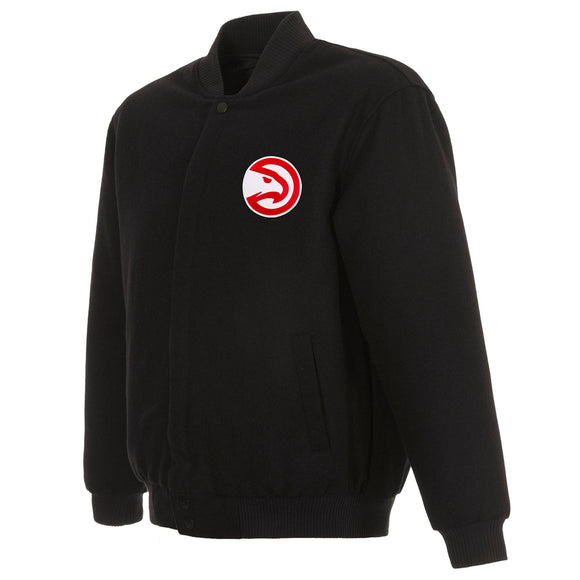 Atlanta Hawks Reversible Wool Jacket - Black