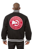 Atlanta Hawks Embroidered Handmade Wool Jacket - Black