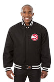 Atlanta Hawks Embroidered Handmade Wool Jacket - Black