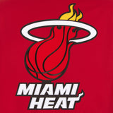 Miami Heat Poly Twill Varsity Jacket - Red