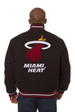 Miami Heat Embroidered Wool Jacket - Black