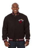 Miami Heat Embroidered Wool Jacket - Black