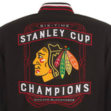 Chicago Blackhawks Commemorative Reversible Wool Championship Jacket - Black