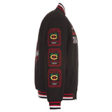 Chicago Blackhawks Commemorative Reversible Wool Championship Jacket - Black