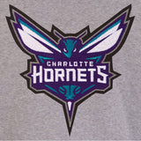 Charlotte Hornets  JH Design Two-Tone Reversible Fleece Jacket - Gray/Black