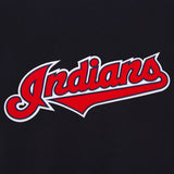 Cleveland Indians Reversible Wool Jacket Embroidered Logos  JH Design  - Navy