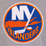 NHL New York Islanders  JH Design Two-Tone Reversible Fleece Jacket - Gray/Royal