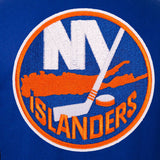 New York Islanders Reversible Wool Jacket - Embroidered Logos - JH Design Royal