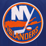 New York Islanders JH Design Lightweight Nylon Bomber Jacket – Royal