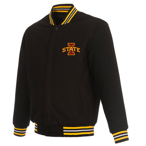Iowa State Cyclones Reversible Wool Jacket - Black/Yellow - J.H. Sports Jackets