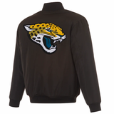 Jacksonville Jaguars Reversible Full-Zip Flight Jacket - J.H. Sports Jackets