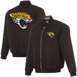 Jacksonville Jaguars Reversible Full-Zip Flight Jacket - J.H. Sports Jackets