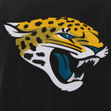 Jacksonville Jaguars - JH Design Reversible Fleece Jacket with Faux Leather Sleeves - Black/White