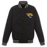 Jacksonville Jaguars Poly Twill Varsity Jacket - Black