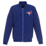 Toronto Blue Jays JH Design Lightweight Nylon Bomber Jacket – Royal