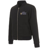 Utah Jazz JH Design Reversible Women Fleece Jacket - Black