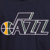 Utah Jazz Two-Tone Reversible Fleece Hooded Jacket - Navy/Grey