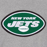 New York Jets Two-Tone Reversible Fleece Jacket - Gray/Black