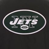 New York Jets Poly Twill Varsity Jacket - Black JH Design