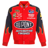 2024 Jeff Gordon JH Design NASCAR Dupont Navy-Red Uniform Full-Snap Jacket - J.H. Sports Jackets