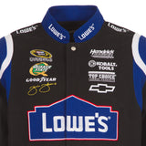 2024 Jimmie Johnson JH Design NASCAR Lowes Black Uniform Full-Snap Jacket - J.H. Sports Jackets