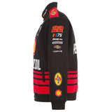 Nascar Joey Logano JH Design Black/Yellow Shell Pennzoil Twill Uniform Full-Snap Jacket