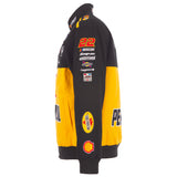 Joey Logano JH Design 2026 Pennzoil Full-Snap Twill Racing Jacket – Black - J.H. Sports Jackets