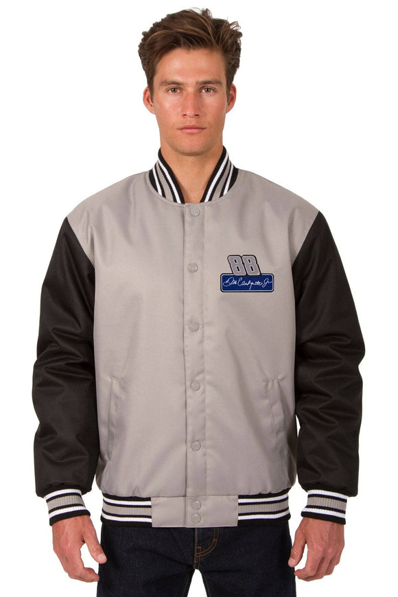 Dale Earnhardt Jr. Poly Twill Varsity Jacket - Gray/Black