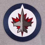 NHL Winnipeg Jets  JH Design Two-Tone Reversible Fleece Jacket - Gray/Navy