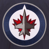 Winnipeg Jets JH Design Lightweight Nylon Bomber Jacket – Navy