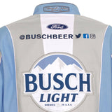 Nascar Kevin Harvick JH Design Gray/Light Blue Busch Light Twill Uniform Full-Snap Jacket