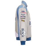 Nascar Kevin Harvick JH Design Gray/Light Blue Busch Light Twill Uniform Full-Snap Jacket