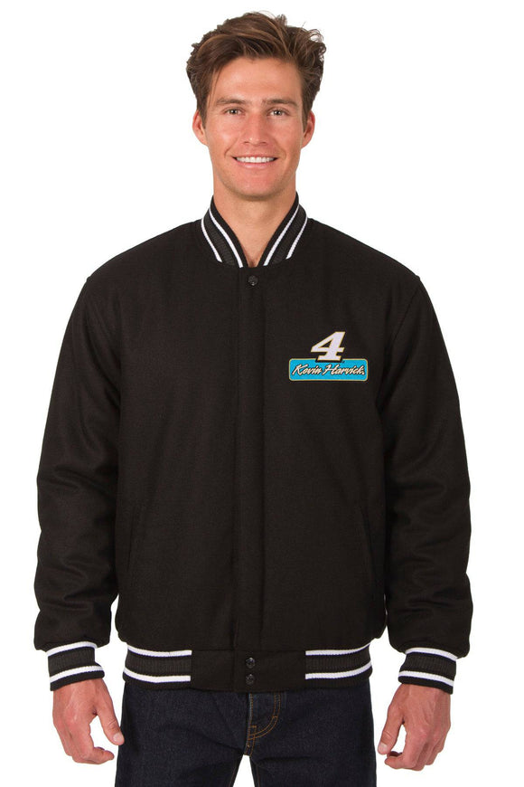 Kevin Harvick Wool Varsity Jacket - Black