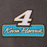 Kevin Harvick Wool & Leather Varsity Jacket - Charcoal/Black