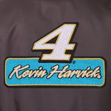 Kevin Harvick Jr. Poly Twill Varsity Jacket - Charcoal