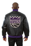 Sacramento Kings Full Leather Jacket - Black