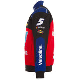 2024 Kyle Larson JH Design NASCAR Valvoline Black-Red Uniform Full-Snap Jacket - J.H. Sports Jackets