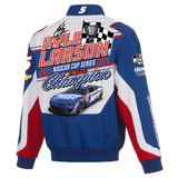 Kyle Larson JH Design 2025 NASCAR Cup Series Champion Full-Snap Twill Uniform Jacket - Royal - J.H. Sports Jackets
