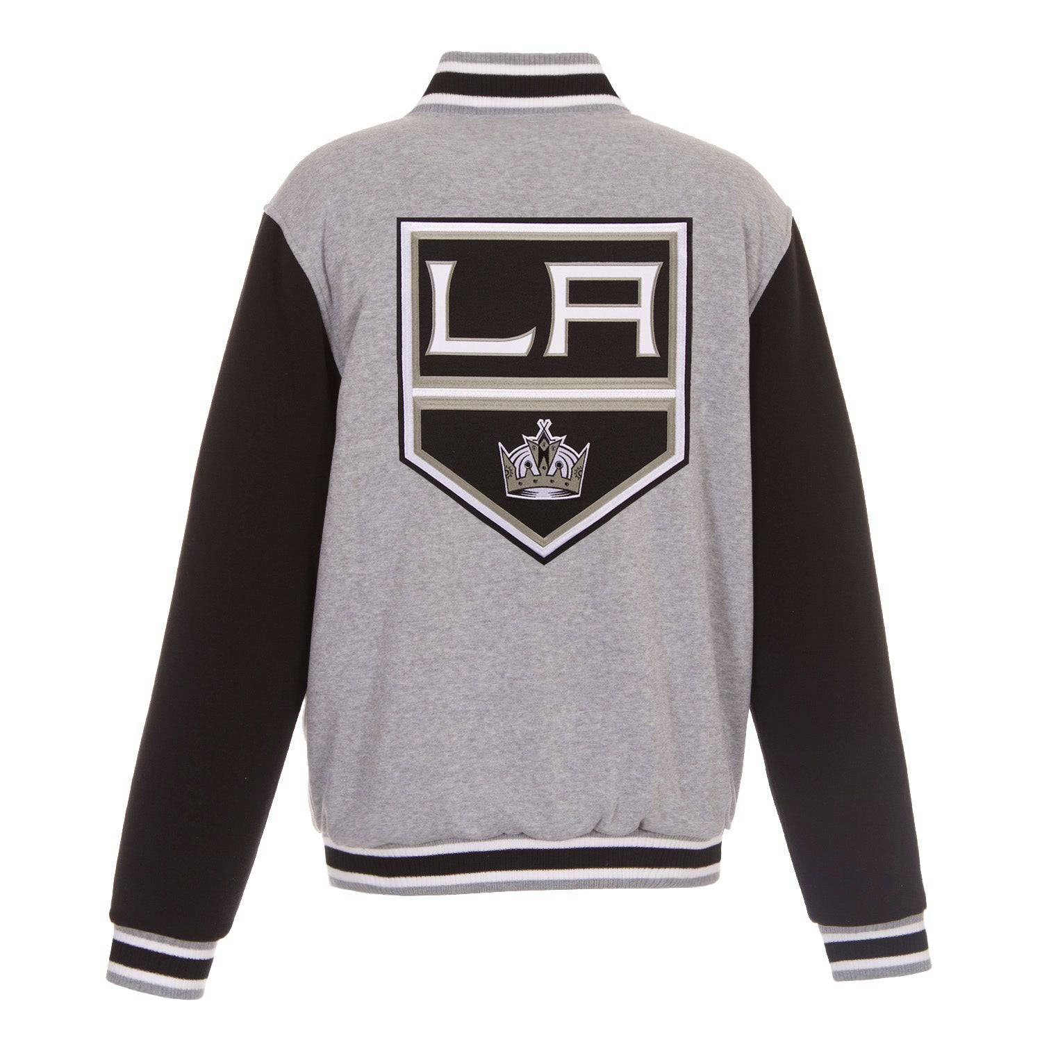 Los Angeles Kings ジャケット グレー Wool/Leather Black Los Angeles Kings 90's Varsity Jacket