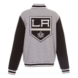 NHL Los Angeles Kings  JH Design Two-Tone Reversible Fleece Jacket - Gray/Black