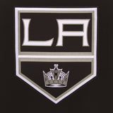 Los Angeles Kings - JH Design Reversible Fleece Jacket with Faux Leather Sleeves - Black/White