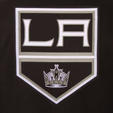 Los Angeles Kings Reversible Wool Jacket Embroidered Logos JH Design - Black