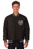 Los Angeles Kings Reversible Wool Jacket - Embroidered Logos- JH Design   Black