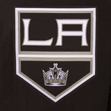 Los Angeles Kings Wool & Leather Reversible Jacket w/ Embroidered Logos - Black