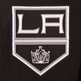 Los Angeles Kings Wool & Leather Reversible Jacket w/ Embroidered Logos - Black